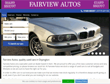 Tablet Screenshot of fairviewautos.co.uk